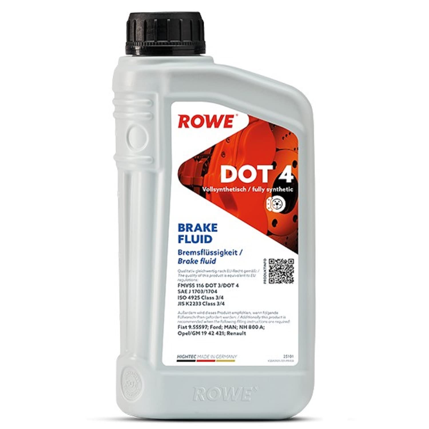 HIGHTEC FULLY SYNTHETIC BRAKE FLUID DOT 4-1 Ltr. (Germany)