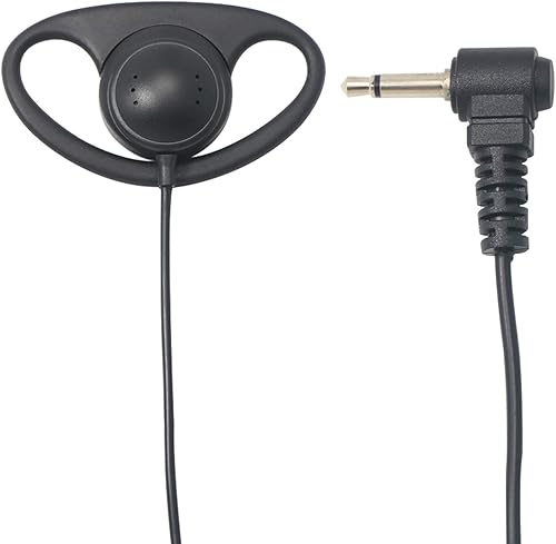 Miniatura 2 de Auricular de 0.138 in solo escucha, gancho de goma suave en forma de D, auricular de 1 pin para radios bidireccionales, micrófonos de altavoz