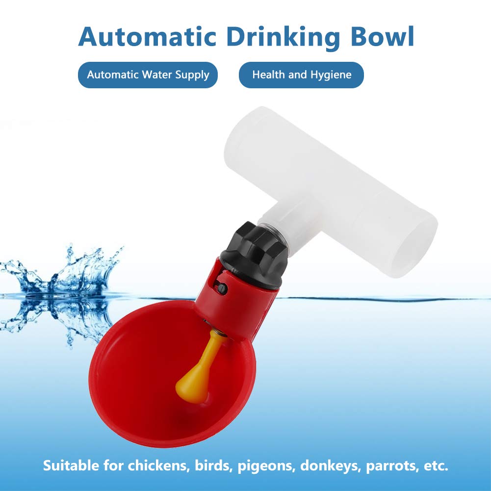 5 sztuk automatyczne plastikowe kubki do picia kurczaka poidełko do drobiu dozownik do wody kubki miski poidło do wody narzędzie dla ptaka przepiórka gołąb kurczak kura (20mm rura)