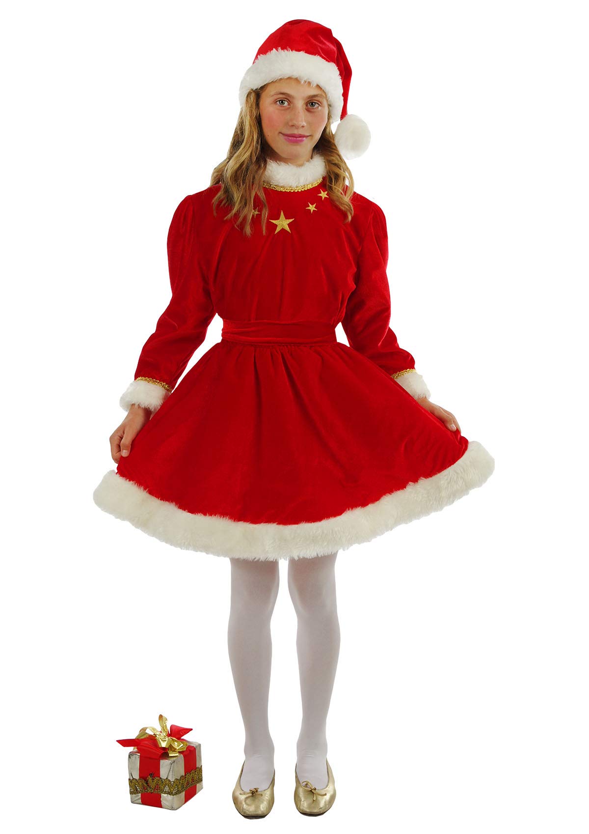 chiber Disfraces Disfraz Infantil de Miss Santa Deluxe (10-12 años)