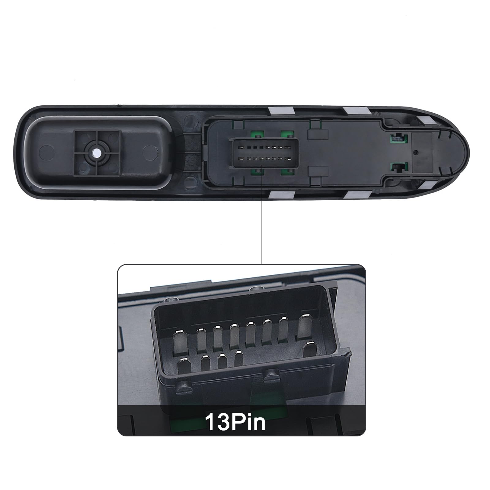 KAOLALI Botonera Elevaluna 6554.QC Interruptor de Ventana Delantera Izquierda Compatible para Peugeot 207 Compatible para Citroen c3 Picasso 2009-2014
