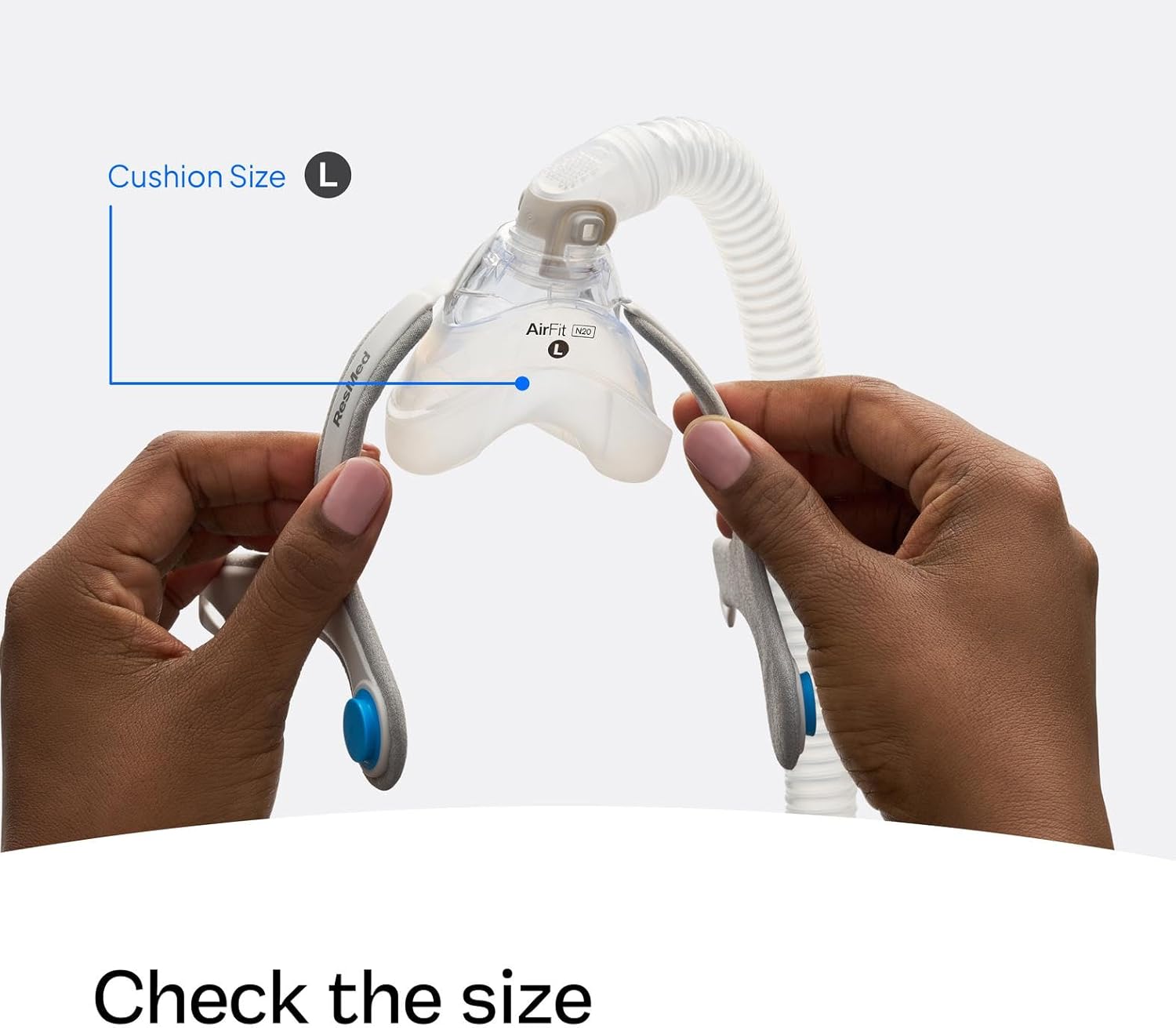 Resmed AirFit N20 Frame System - for Nasal CPAP Mask - Replacement CPAP Accessories - Without Headgear - Large