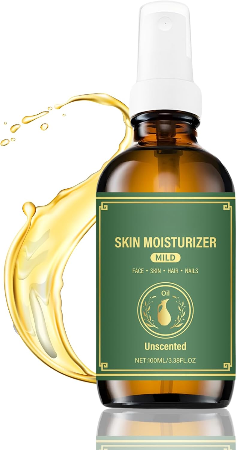 Unscented Organic Face and Body Oil – made of Olive, Almond, Jojoba, and vitamin E oil – Body Oil for Women for Dry Skin, Hair, Nails – Mild Skin Anti Aging Moisturizer for all skin types 100ml