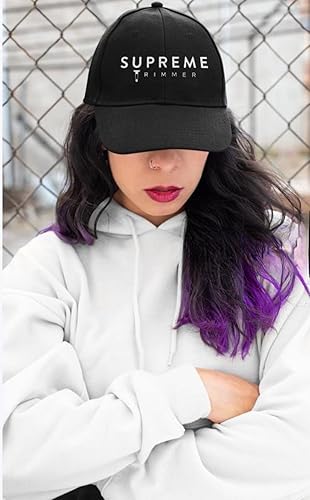 Miniatura 6 de Supreme Trimmer Sombrero - Sombrero negro, gorra blanca con logotipo de golfbéisbol, Negro -