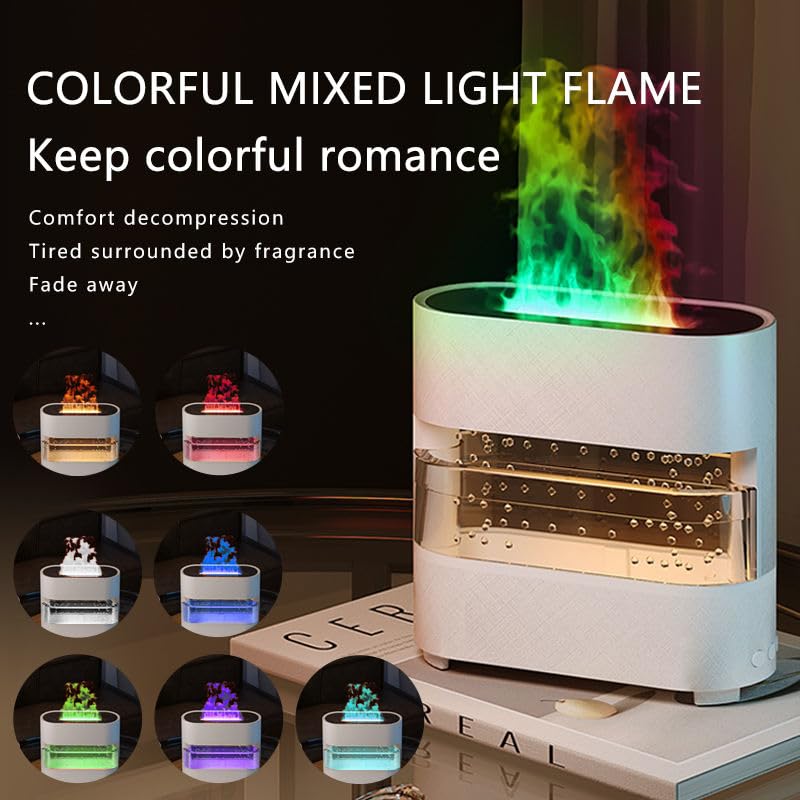 Image of Smart Ultrasonic 300ML Flame Humidifiers for Bedroom, 28 dB Quiet Supersized Cool Mist Air Humidifiers for Large Room, Baby Nursery, Plant, Indoor, Night Light, Easy to Clean, Precise Humidity Control