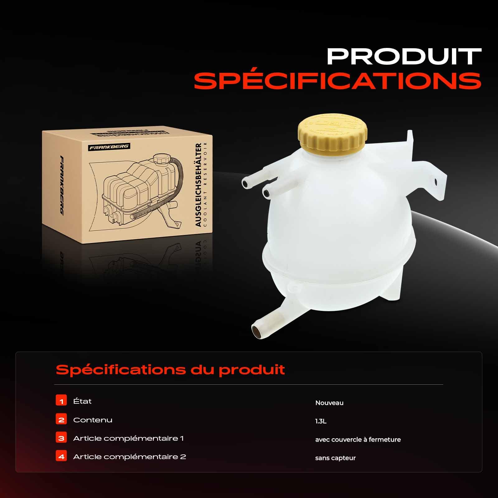 Frankberg Vase d'expansion du liquide de refroidissement 1304622