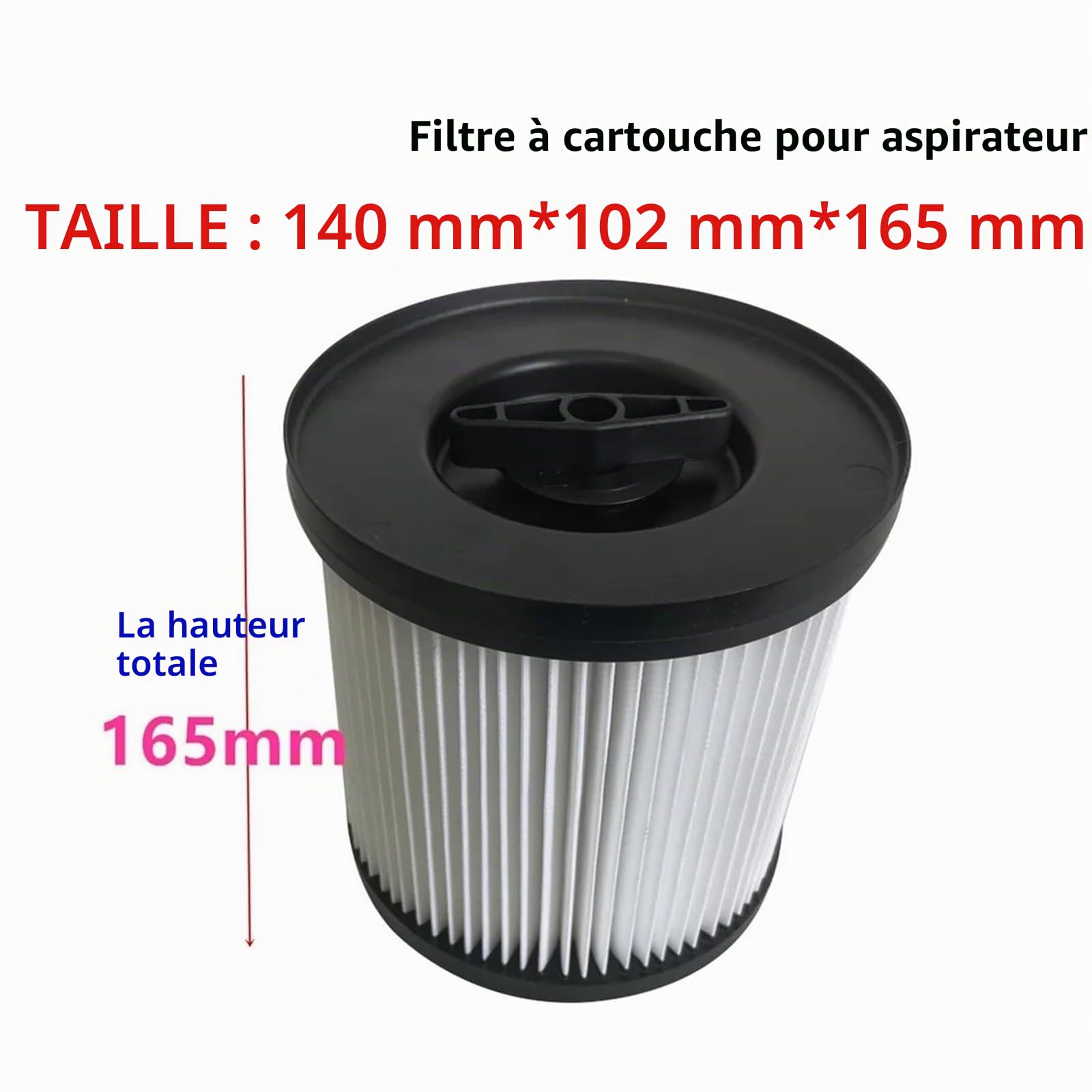 1 Paquet de filtres à Cartouche, compatibles avec Parkside PWD série 12 A1 20 A1 25 A1 30 A1,OD140 * ID102 * H165mm
