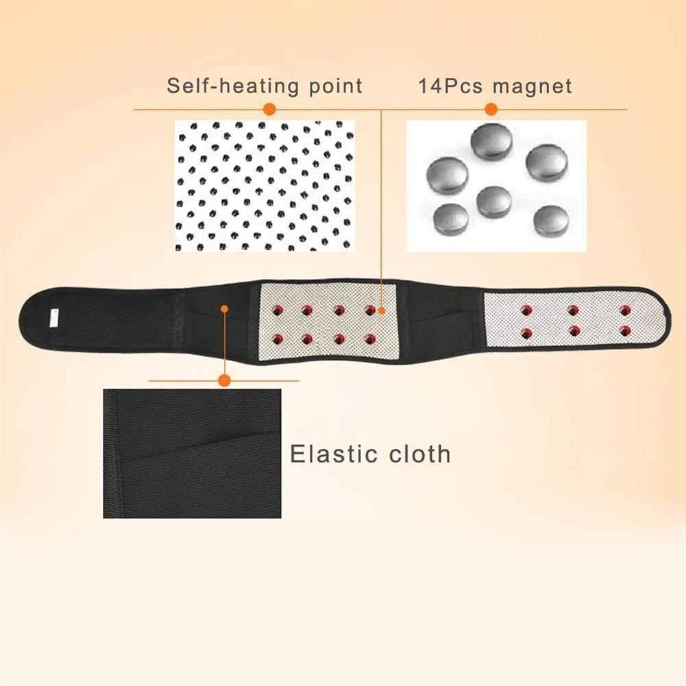 Tutore Lombare Vita Regolabile Tormalina Autoriscaldante Terapia Magnetica Cintura di Supporto for la Schiena Cintura Lombare Fascia for Massaggio Assistenza Sanitaria Uomo Donna,Supporto l