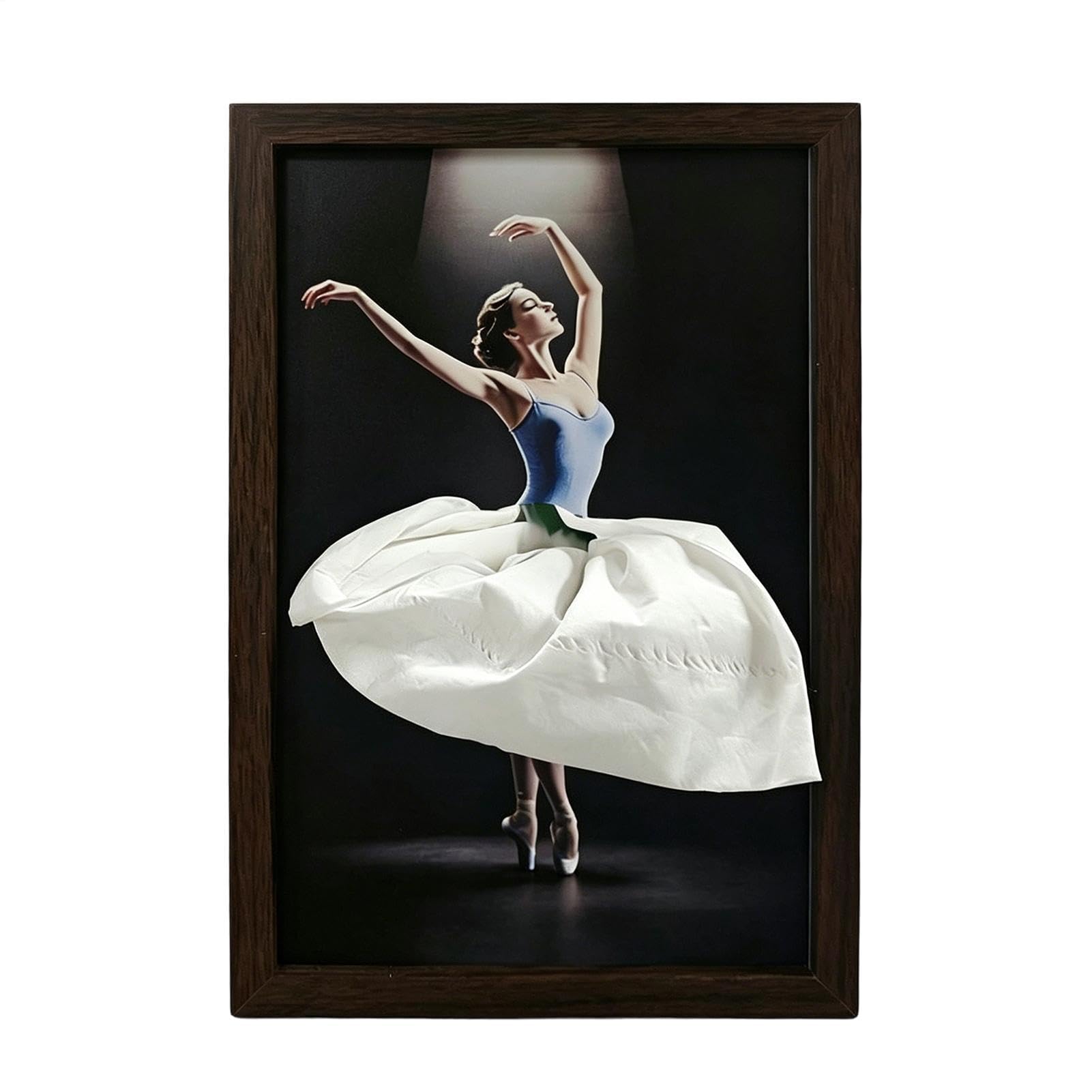 Professional Ballet Dancer Tissue Box - Ballerina Wood Skirt Napkin Dispenser | Tissue Box Cover for Home Offices Table, Bedside Bedroom Bathroom, Desktop Travel Party Vehicle, Housing