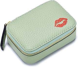 Estuche de cuero genuino para lápiz labial co...