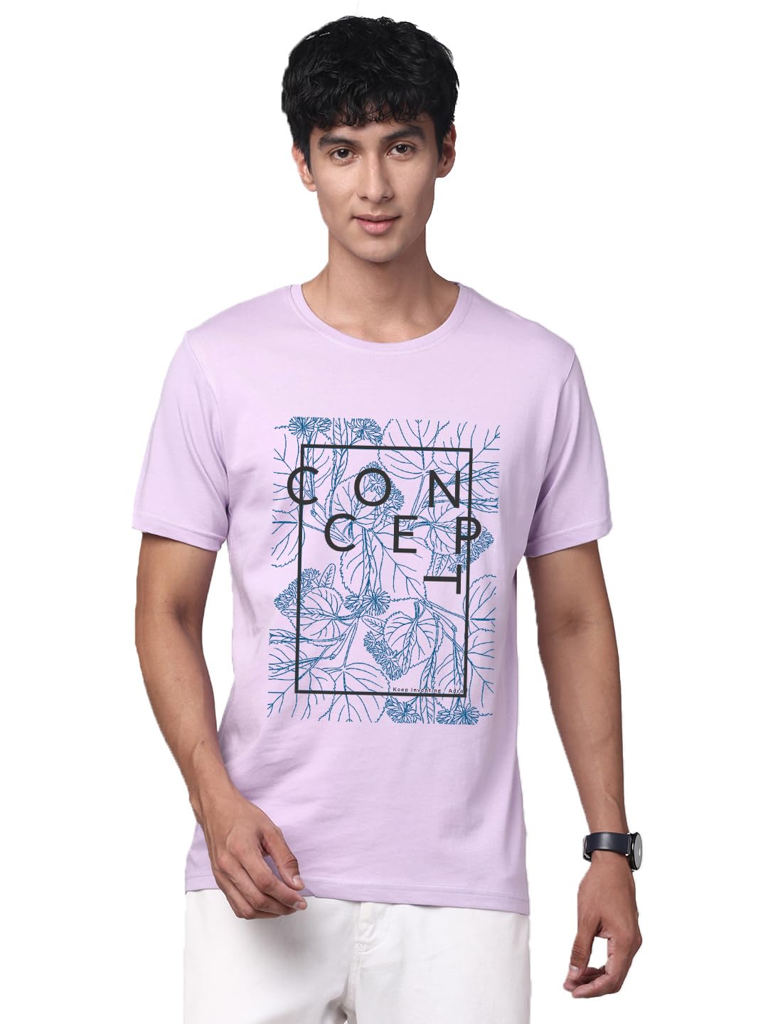 ADROMen's Concept Design Printed Regular Fit T-shirt