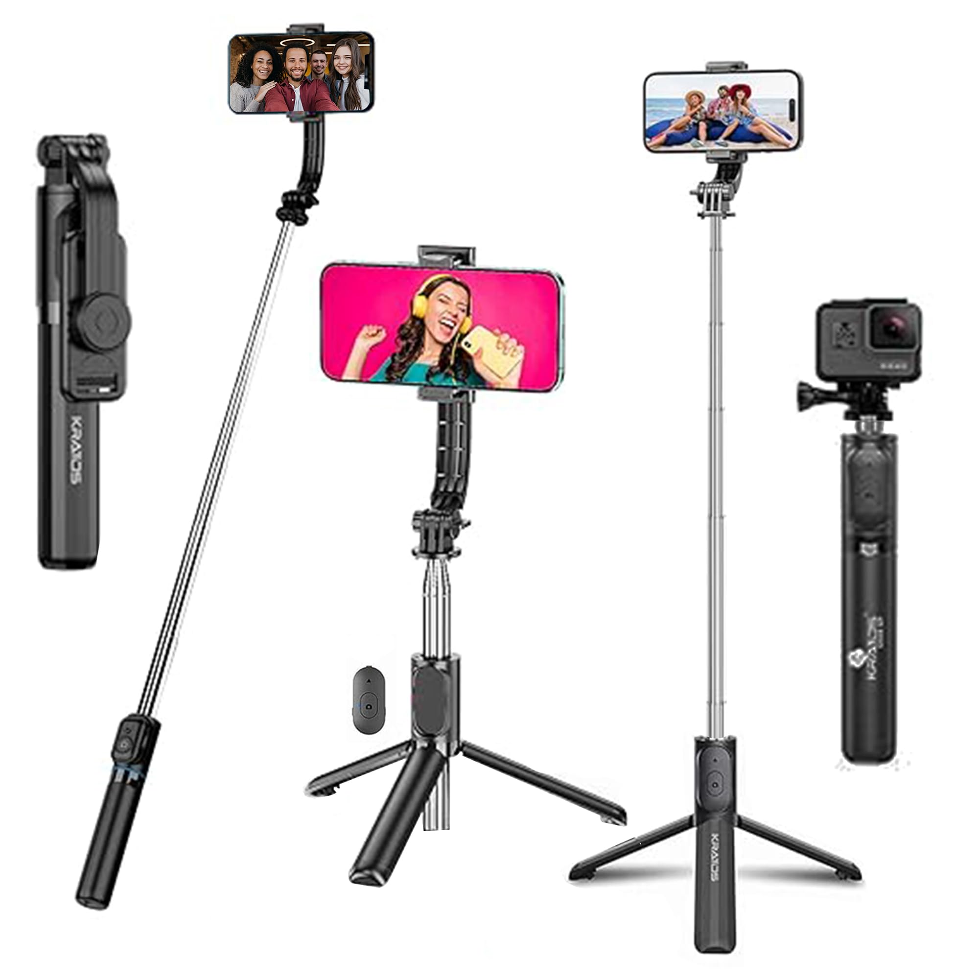 Kratos Upgraded 2026 67Inch/ 170cm Long Selfie Stick Tripod with Wireless Remote, Long Tripod Stand with 360° Rotation, Compatible with Mobile/GoPro for Travel,Suitable for iPhone and All Smartphones — Amazon image 31