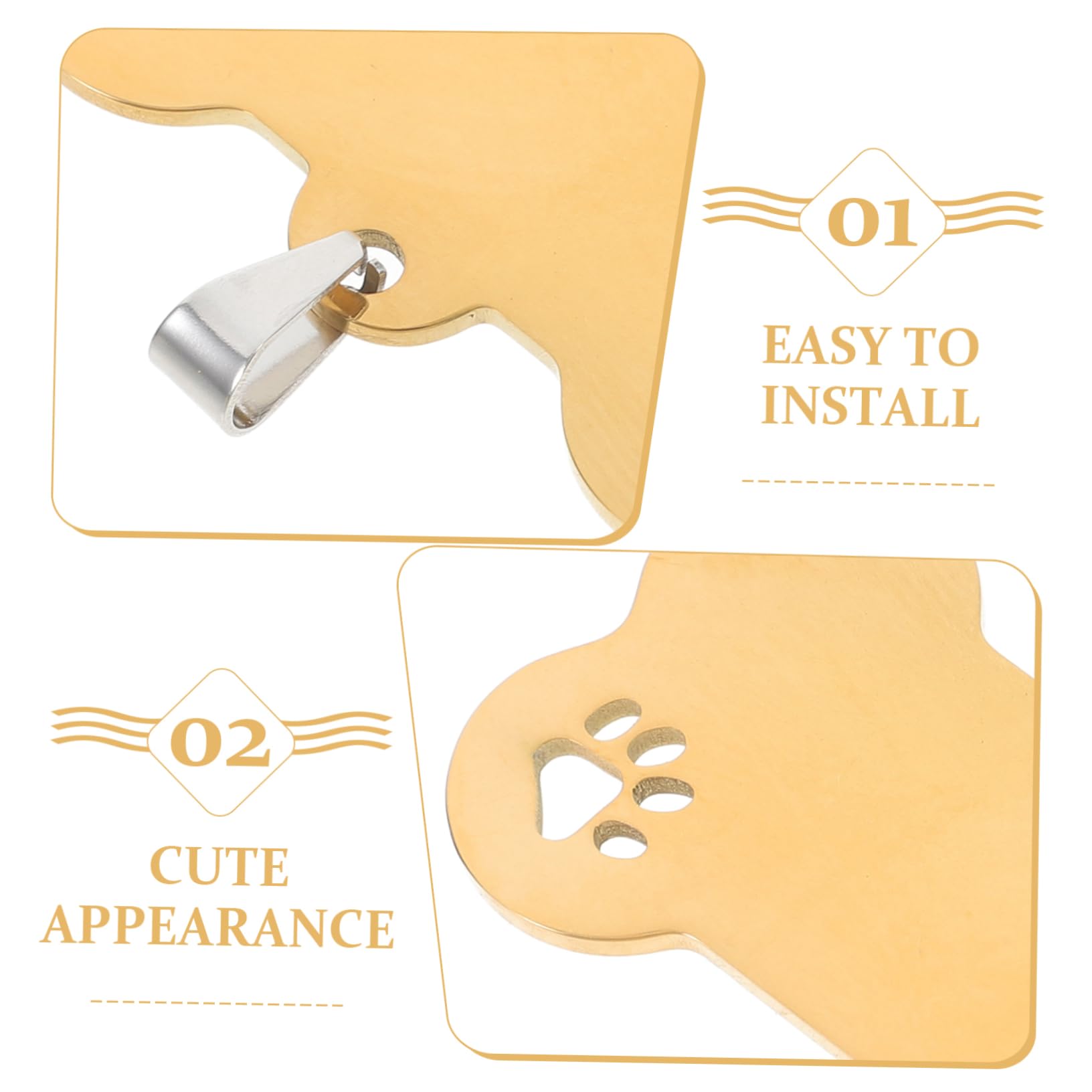 Mipcase 15pezzi Medagliette Inossidabile Per Targhette Per Domestici Incisione Personalizzata Accessori Per Pet