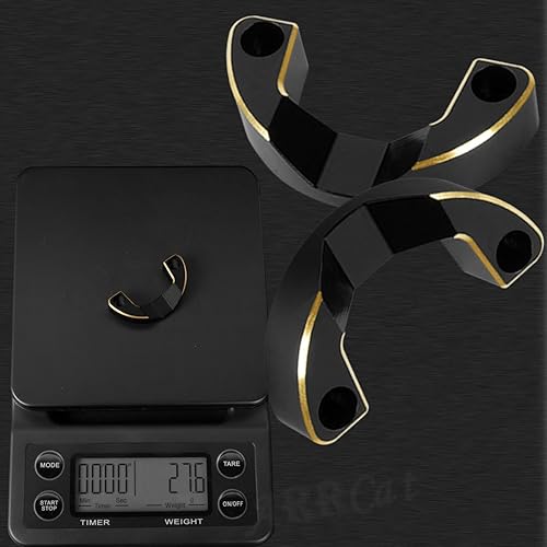 Miniatura 6 de Cubiertas de portal de latón, pieza de mejoras para Axial Capra 1.9 UTBSCX10 III, ARRCat 8 piezas de latón para portal, pesos, color negro