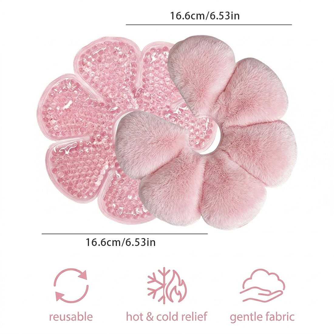 1 Pièce Bout De Sein Allaitement 3-En-1 Compresse Chaude-Froide Pliable Réutilisable Pour Grossesse Allaitement Rose