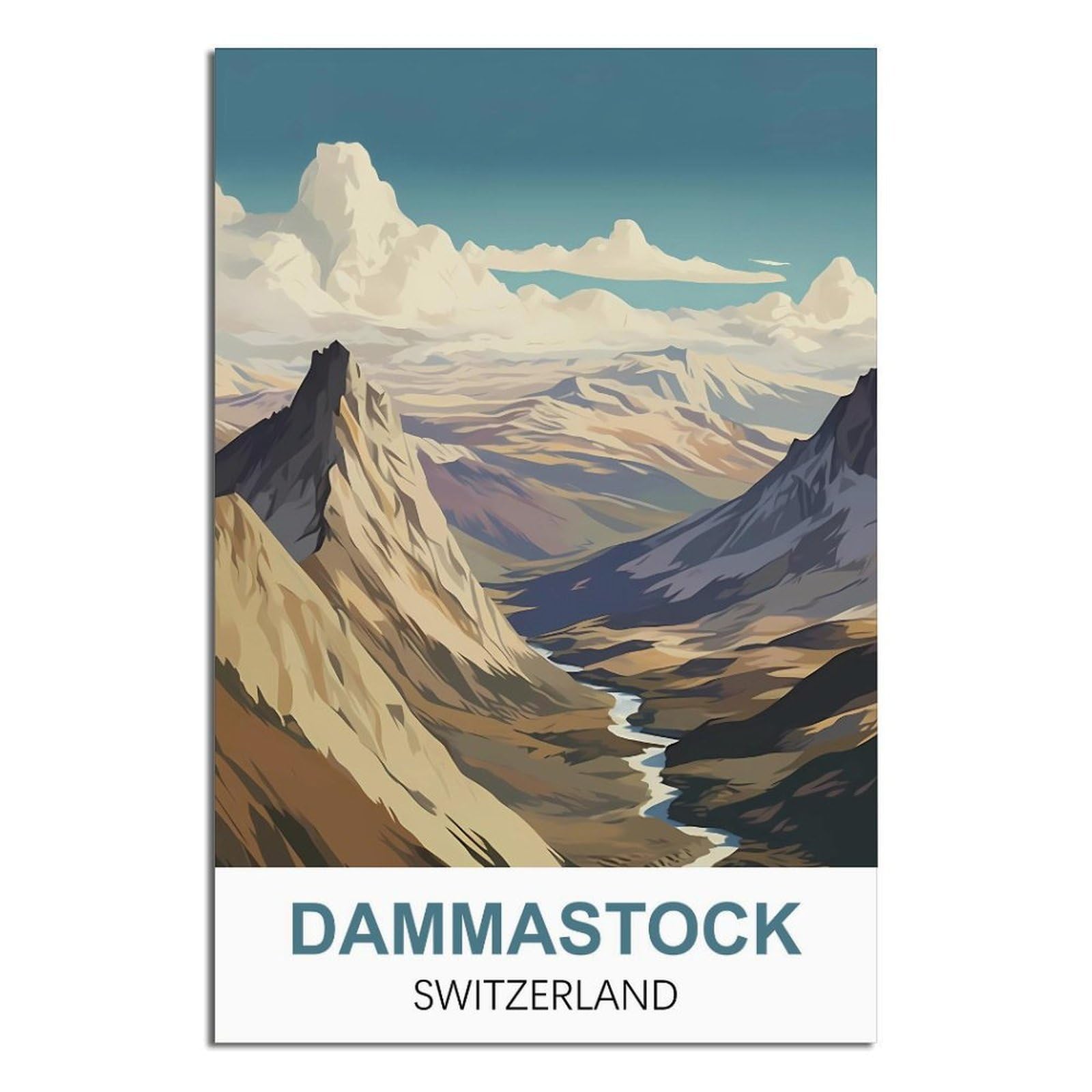EZMLFA 5D Diamond Painting Kits for Adults，Dammastock Switzerland,Diamond Painting,Landscape Gem Art Kits Adult and Crafts Home Decor 30x40cm
