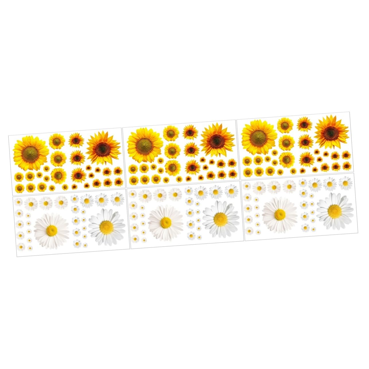 Autocollants muraux fleurs auto-adhésifs Lurrose avec motifs imprimés haute définition