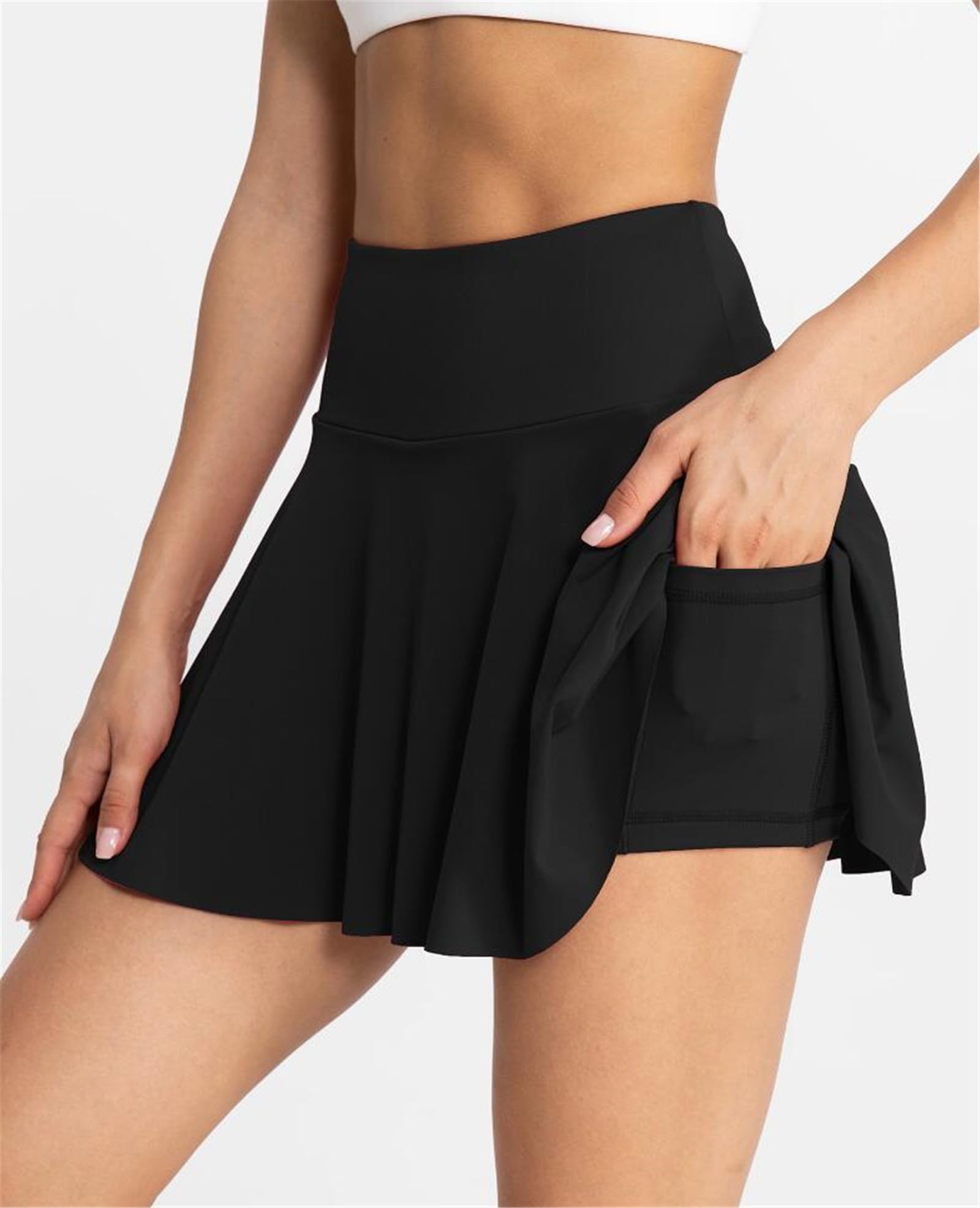 Active Skort 2023 Short de Yoga pour Femme Short de Cyclisme 2 en 1 Marathon Short à séchage Rapide Short de Sport