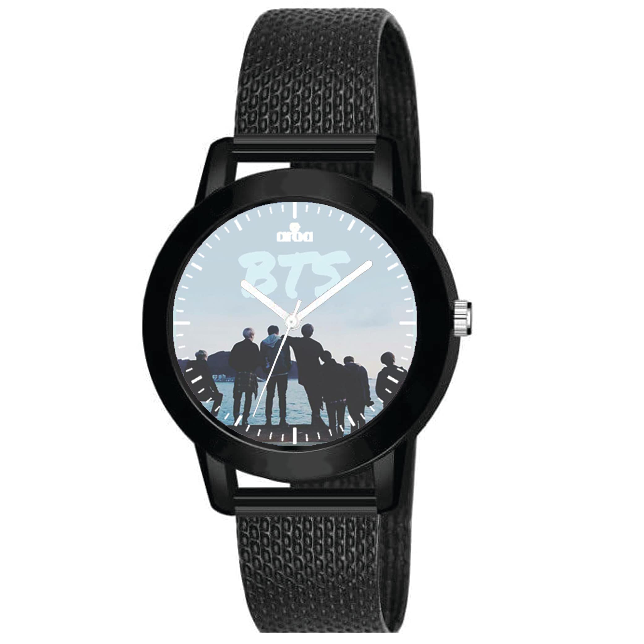 AROA Watch for Womens with BTS Members Kpop Blue Model :452 in Black Metal Type Rubber Analog Watch Blue Dial for Women Stylish Watch for Girls (B0C3RT1JH9) Amazon Price History, Amazon Price Tracker