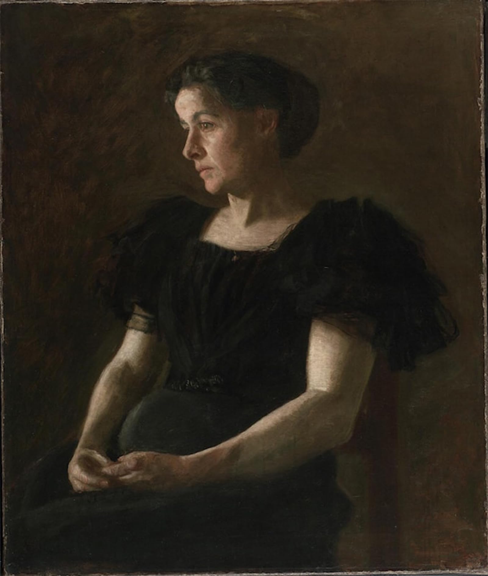 SERENDIPITP Retro Picture Poster Wall Art Pictures Painting Portrait of Mrs Frank Cushing by Thomas Eakins Wall Art Canvas Print for Wall Decor 60x90cm