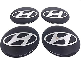 Loky boy 4pcs 60mm Black Chrome Wheel Center Hub Caps for Hyundai