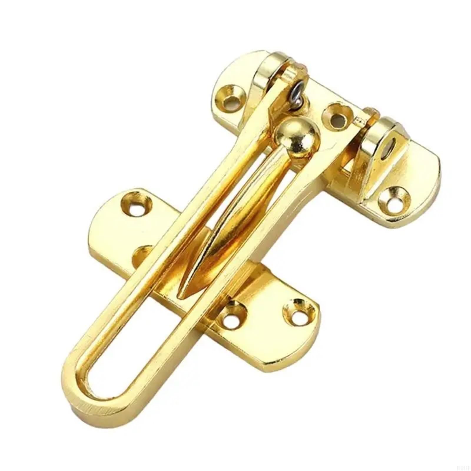 Swing Bar Door Lock 12pcs Reinforcement Door Lock Metal Stoppers for Front & Inside(Gold)