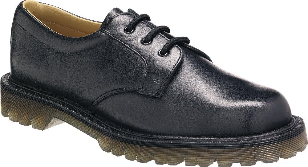 GoldStar4222 Black Mens Gibson Air Cushion Quality Leather Uniform Shoes Docs