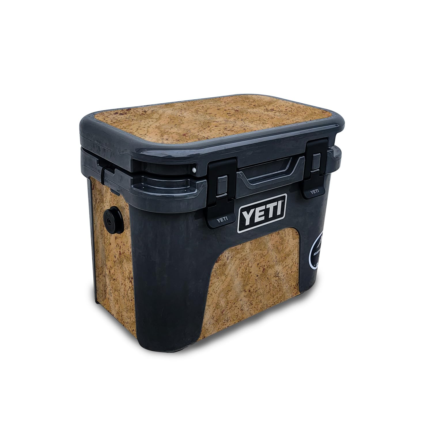 Glossy Glitter Cooler Skin Compatible with Yeti Roadie 15 Hard Cooler - Cork - Premium 3M Vinyl Protective Wrap Decal Cover - Easy to Apply | Crafted in The USA by MightySkins
