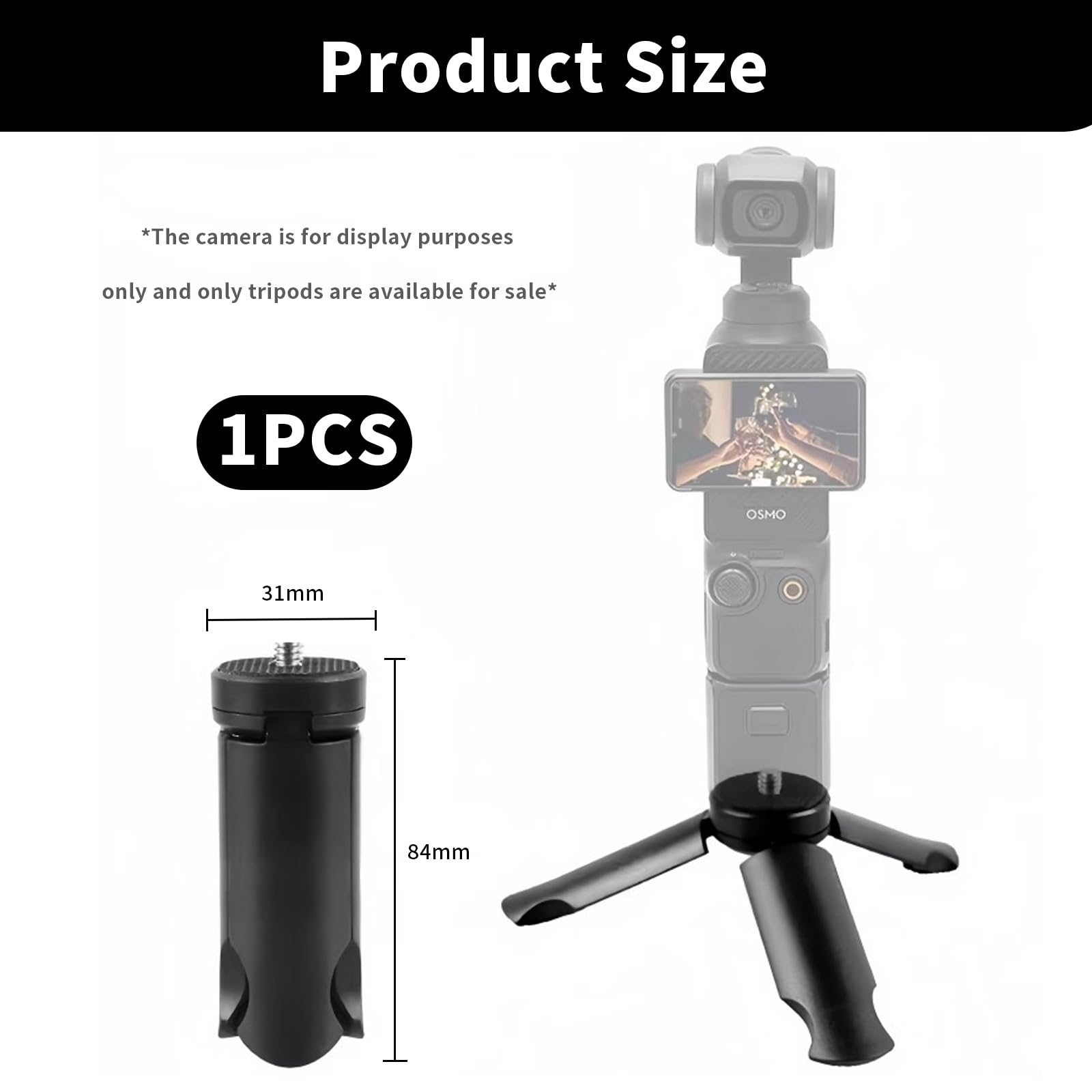 Mini Treppiedi Vlog per DJI Pocket 3 OM Osmo Mobile 7P 6, per GoPro 13 Max Hero, per Insta360 X5 X3 X4, per DJI Action 5 Pro Smooth Hohem Feiyu DSLR Camera Desktop Tablet op Stand Grip