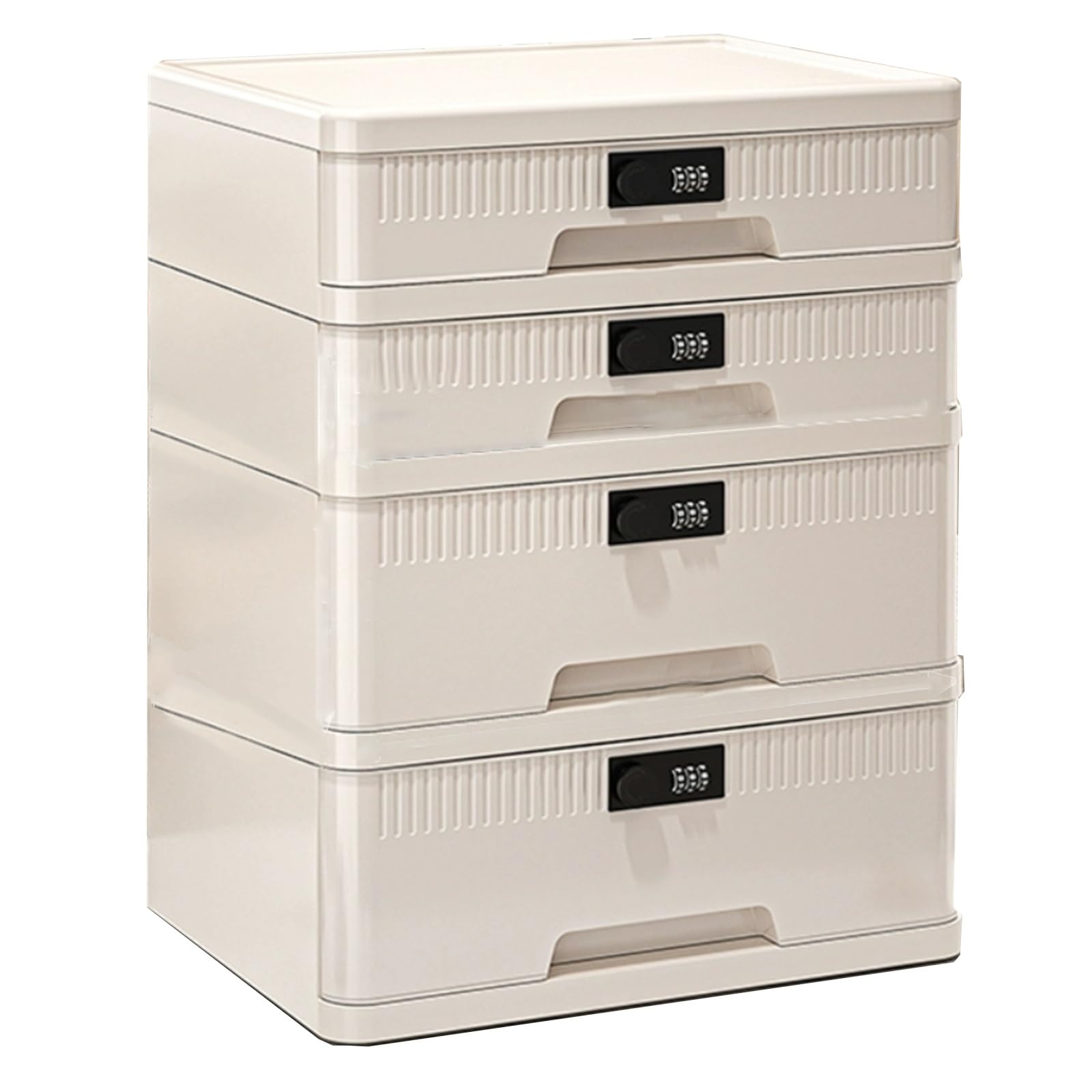 Abschließbare Aufbewahrungsbox Mit Zahlenschloss – A4-Ordner Für Büro, Zuhause Und Wohnheim, Schreibtisch-Dokumentenschrank Für Dokumente, Ordner Und Zubehör(4-Layers)