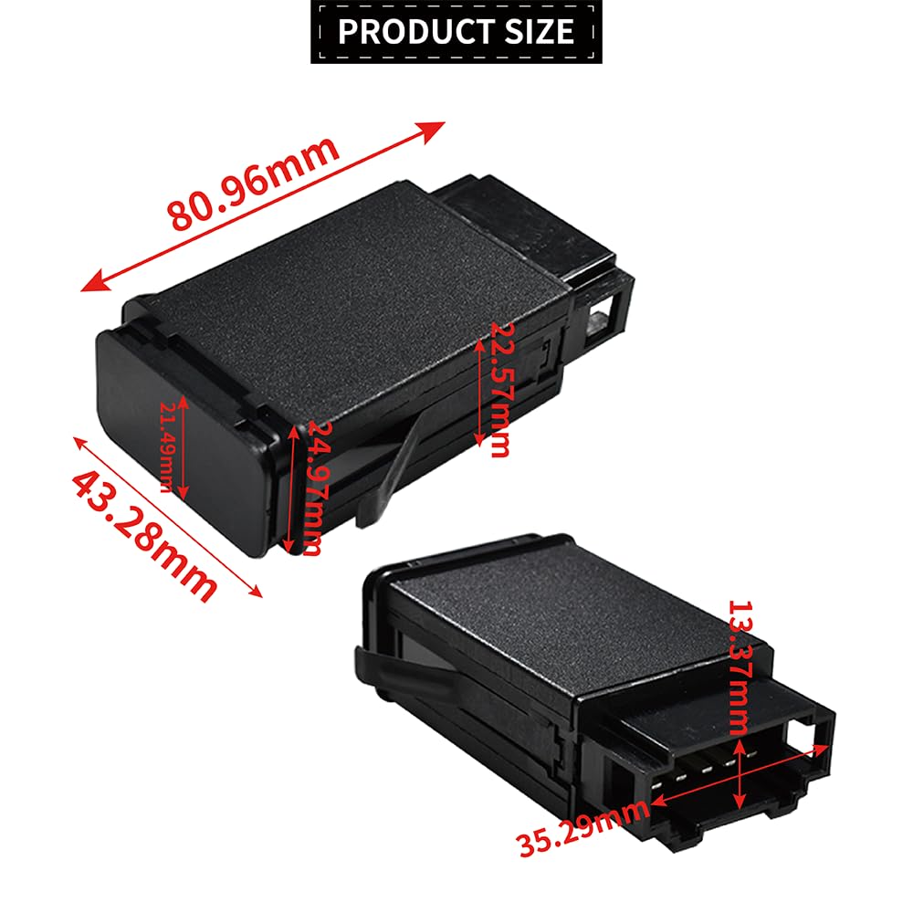Interruttore di emergenza per luci di emergenza Interruttore di avvertimento di pericolo Sostituzione Interruttore di lampeggiante per luci di emergenza Compatibile con Audi A2 8Z 1999-2005