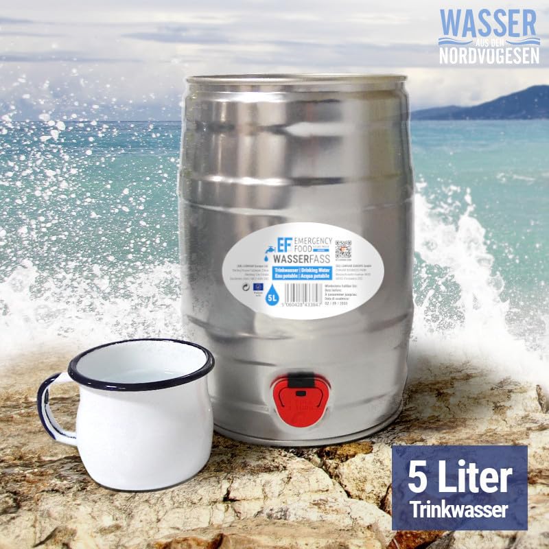 Notwasser – 5 Liter – Langzeit haltbares Überlebenswasser (10 Jahre) – CONVAR