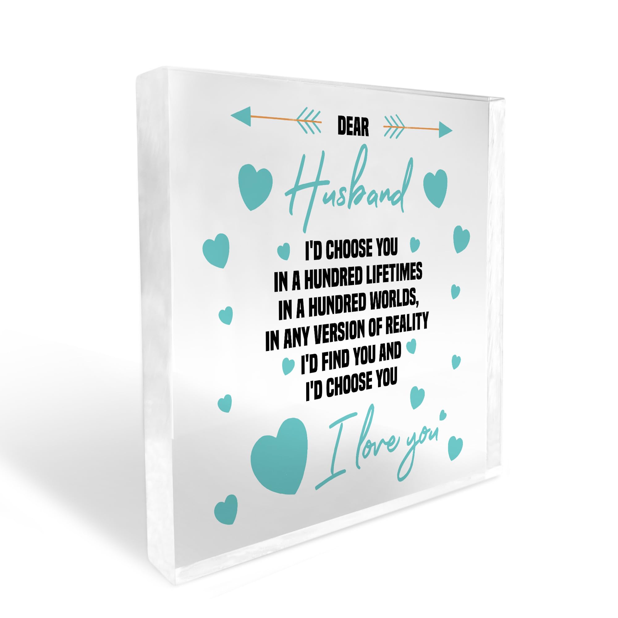 Red Ocean Gifts for Husband Acrylic Block, Birthday Gifts For Him, Boyfriend Gifts For Valentines Day Anniversary, Presents For Husband, Gifts For Him
