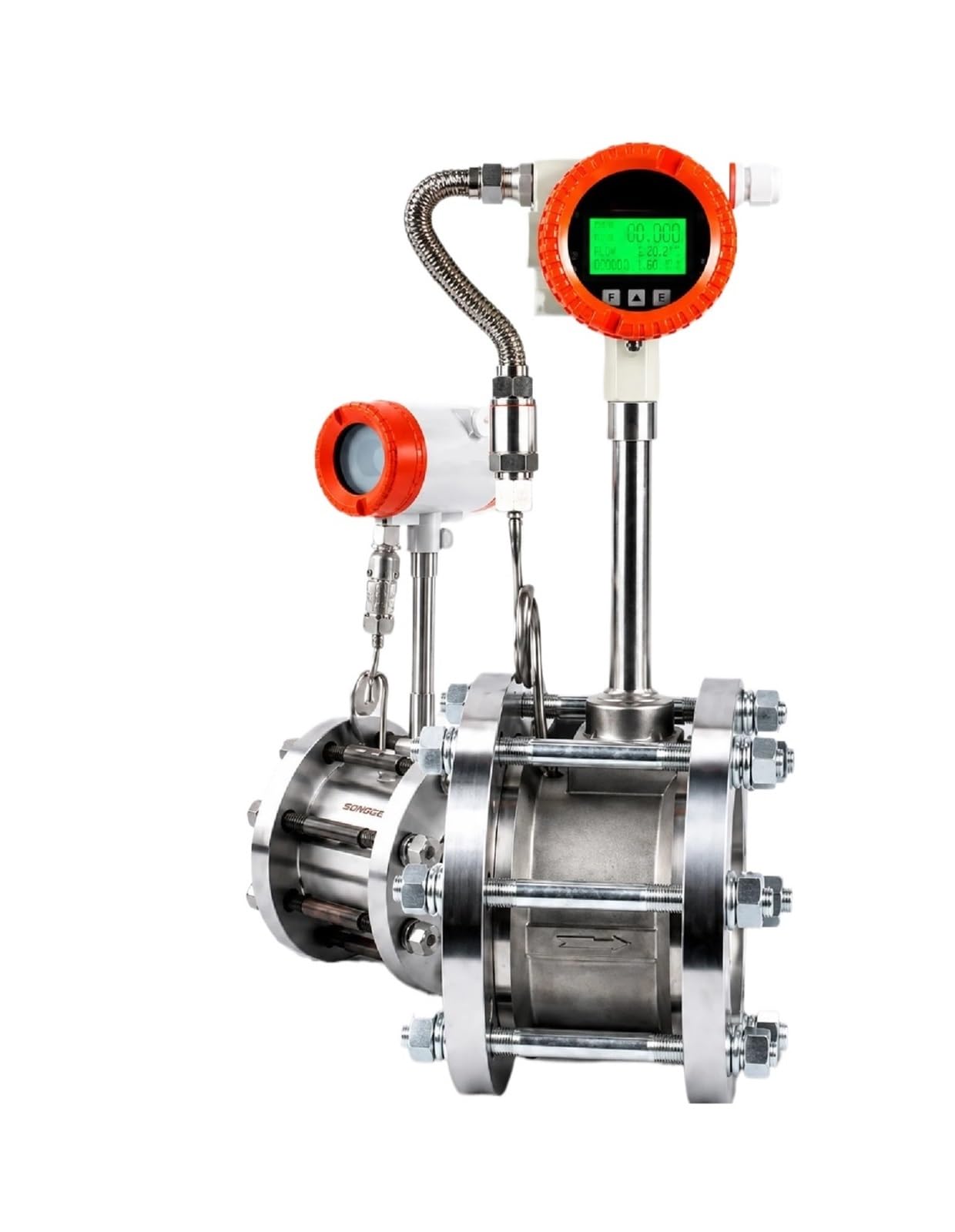 1 Uds medidor de Flujo de vórtice medidor de Flujo de Gas de Vapor DC24V compensación de presión de Temperatura DN15-DN300 Brida de oblea SS304(DN32-compressed Gas)