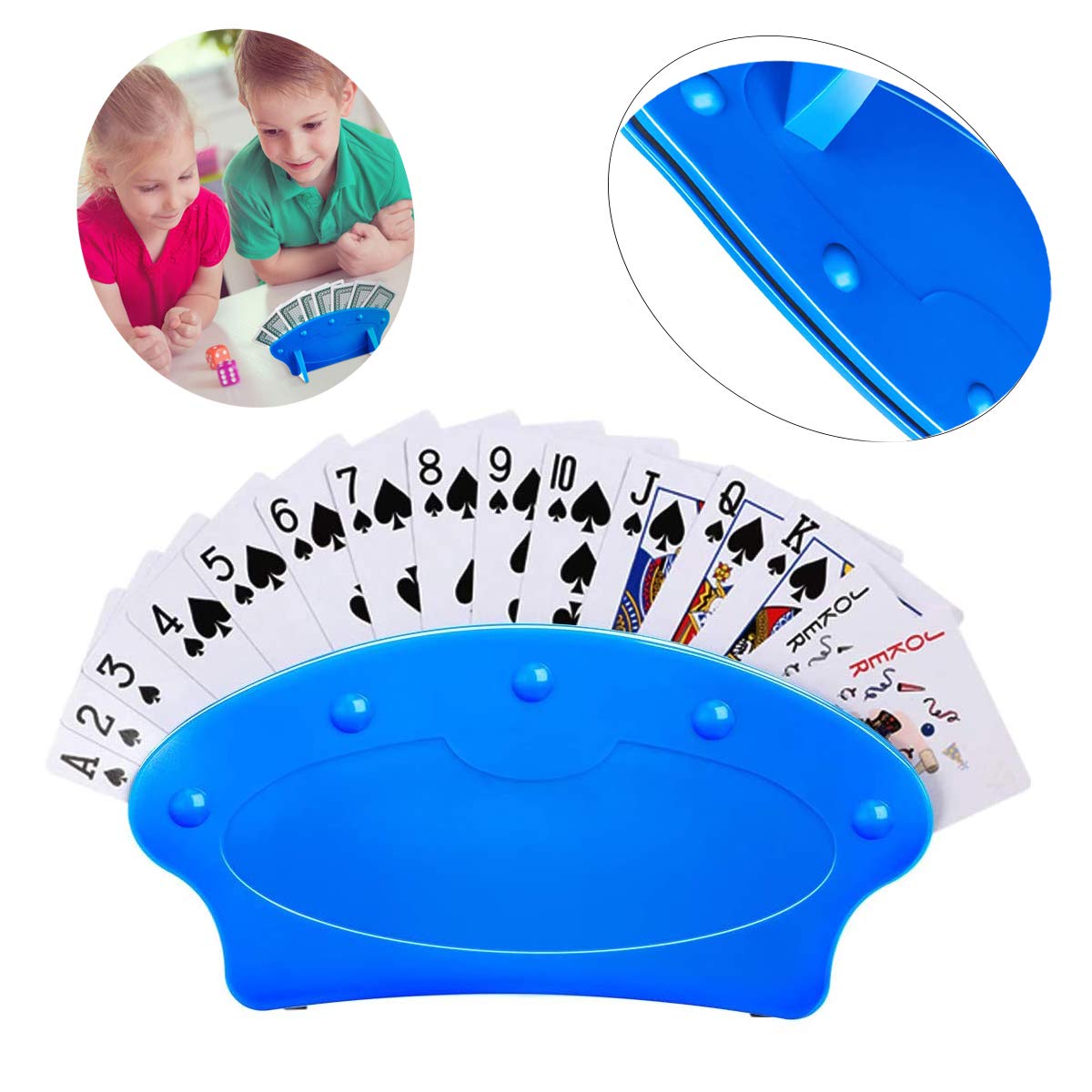 4 Porte-Cartes à Jouer Support Carte Mains Libres,Support De