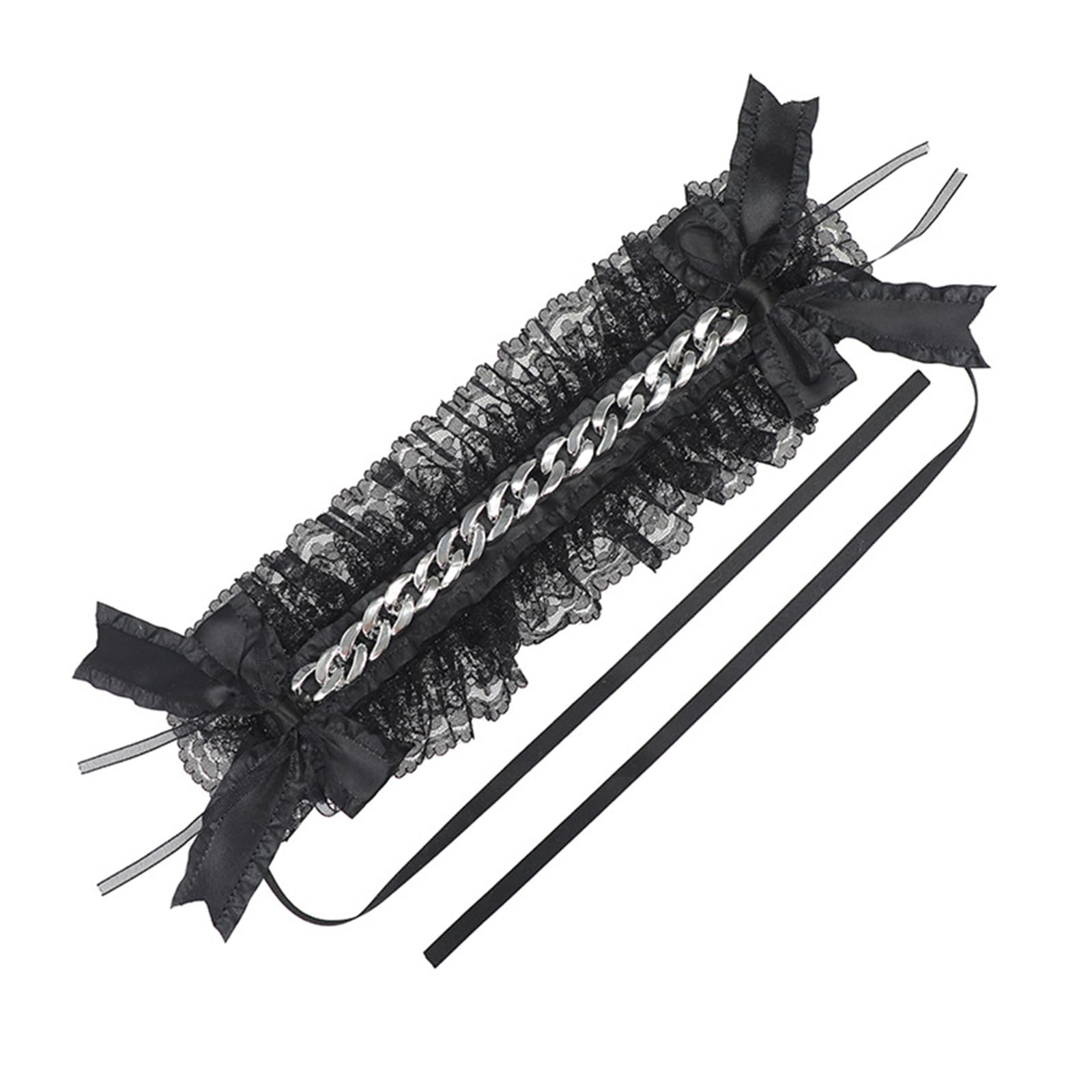 YUXITA Punk Sweet Hairband Hair Band With Adjustable Band And Bowknot Design For Cosplay Stage