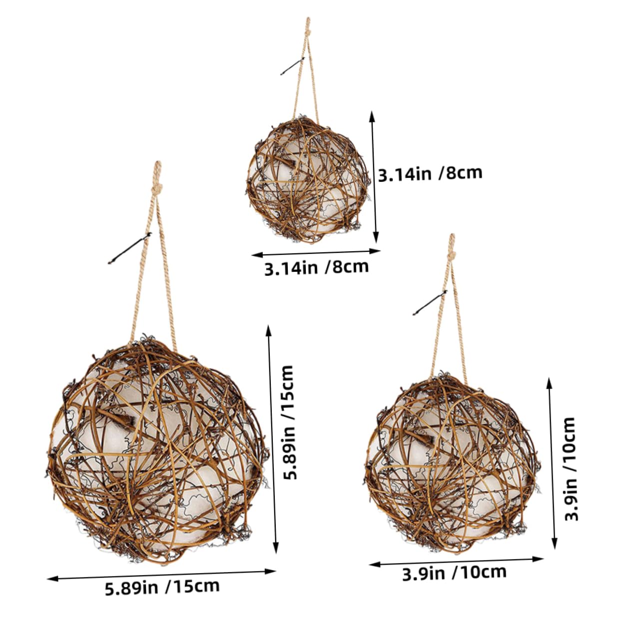 3piezas Constructor De Nidos De Material para Nidos De Pájaros y Soporte para Material De para Jardín y Terrace Suministros para Colibríes