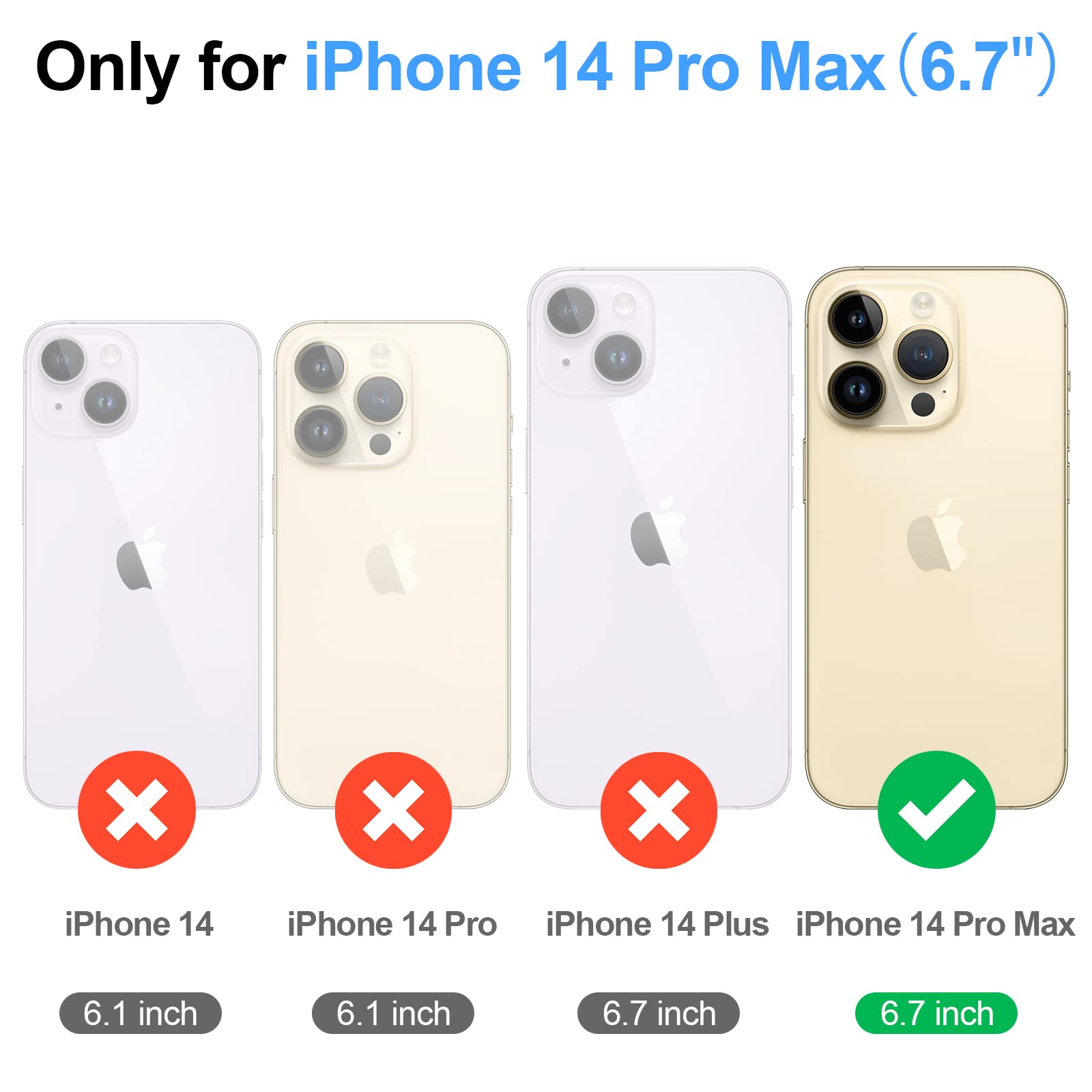 SkyEagle Compatible iPhone 14 Pro Max Wallet Case with Credit Card Holder?Compatible with Magsafe?Women Men?RFID Blocking?PU Leather flip Cover Protective case Suitable Apple 14 Pro Max,Light Purple