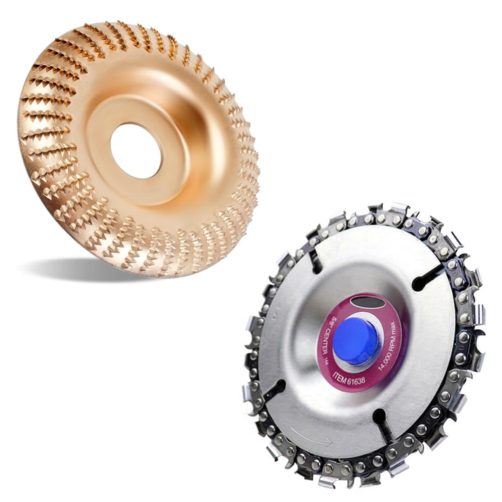 Wood Carving & Shaping Disc 2 PCS Set Super Combo Blades | Depressed Centre Grinder Saw Disc for 4 Angle Grinder | Chainsaw Wheel Disc Multi activities like Cutting | Carving & Shaping (B0DCGR3V3K) Amazon Price History, Amazon Price Tracker