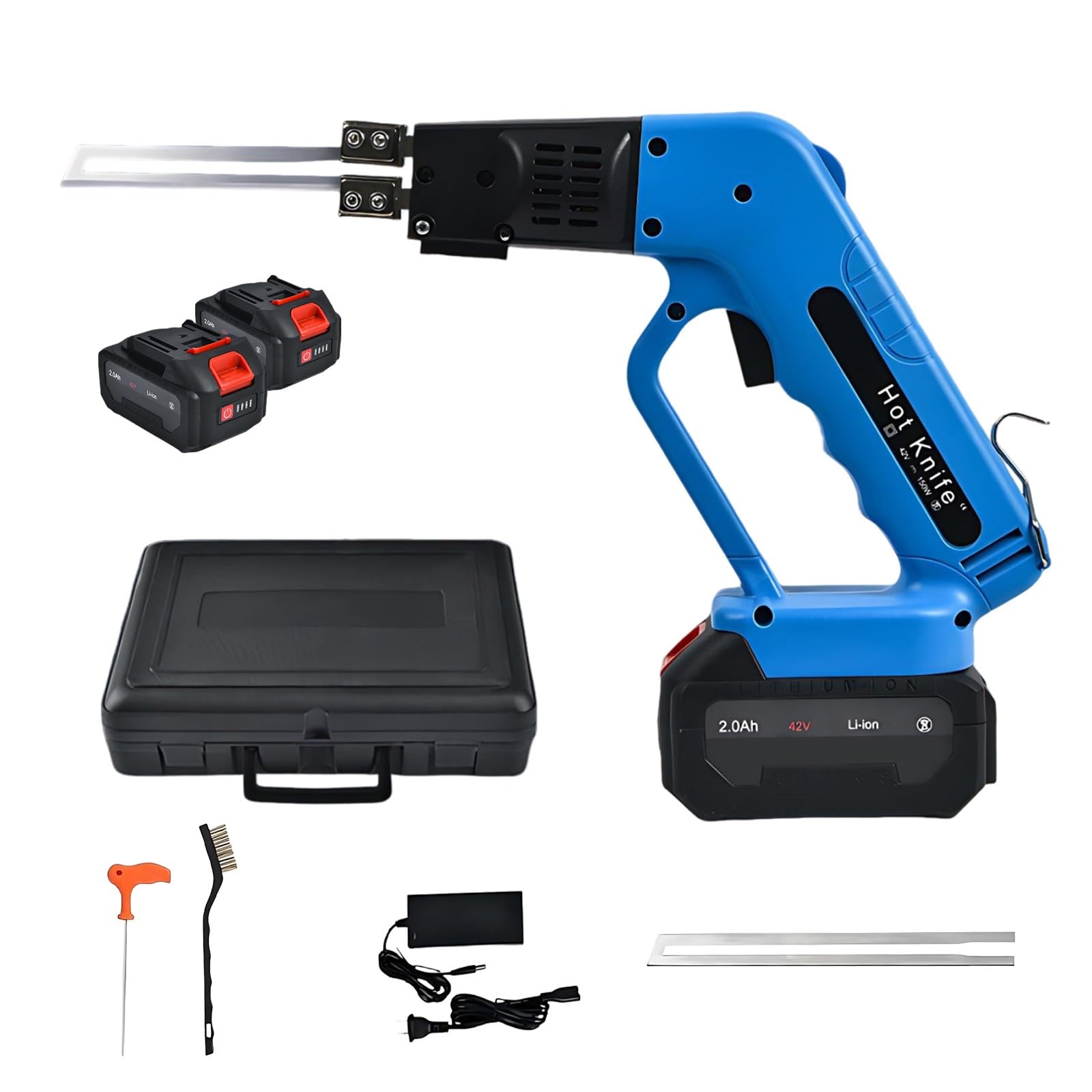 Taglierina Polistirolo Taglierina Schiuma Elettrica 150W Con Batteria Ricaricabile Temperatura Regolabile 5-600°C Riscaldamento Rapido 5-10s Per EPS XPS EPP Modellismo Isolamento Fai Da Te(Set 1)