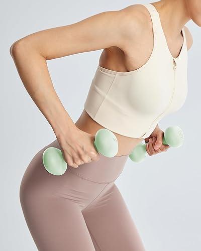 Miniatura 9 de YOTTOY Juego de mancuernas de 2,2 a 15 libras para mujer, pesas de mano antideslizantes para gimnasio en casa, entrenamiento de fuerza y