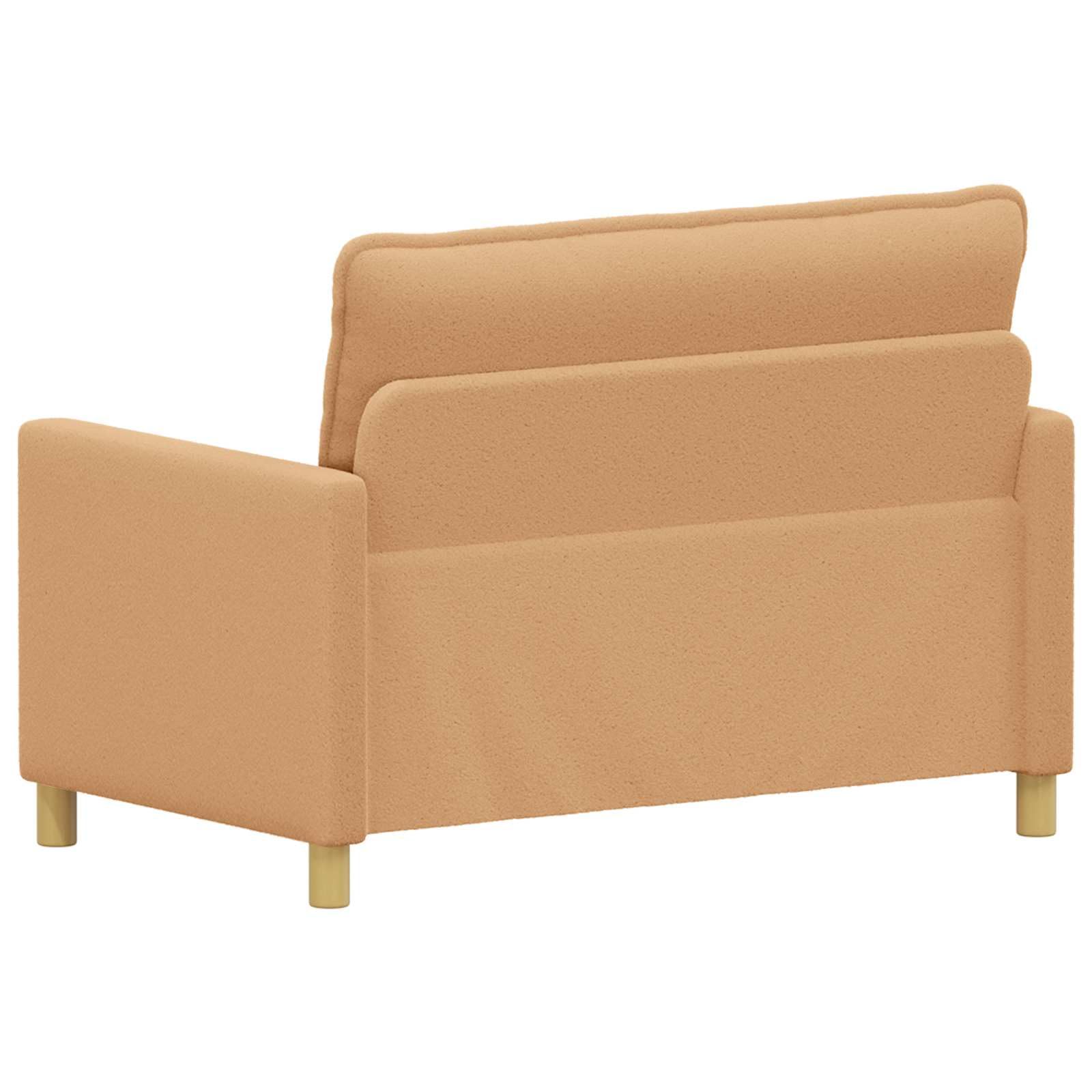 Divano in Tessuto Beige 126 x 81 x 87,5 cm con Struttura in Metallo, Fodera Removibile, Posti 2, Design Moderno per Soggiorno Ufficio e Angoli Lettura