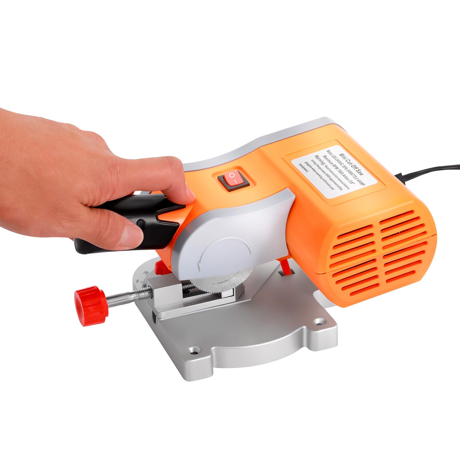 Set di mini seghe da tavolo 7800 rpm, 45°, profondità di taglio 1/2", lama troncatrice in acciaio, sega circolare per legno, metallo, taglio senza sforzo, acciaio, ottone, legno