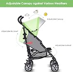 BABY JOY Lightweight Stroller, Compact Travel Stroller with Adjustable Backrest & Canopy, Cup Holder, Storage Basket, 5-Point Harness, Easy Fold, Umbrella Stroller for Toddler