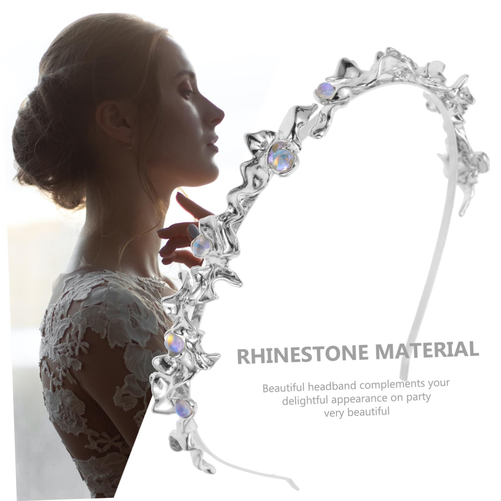 Didiseaon 4pezzi Cerchietto Metallico Elegante Con Roccaforte Strass Per Sposa Accessorio Chic Per Cerimonie e Feste Adatto Tutte Le Della Testa Per Nozze e Eventi Speciali