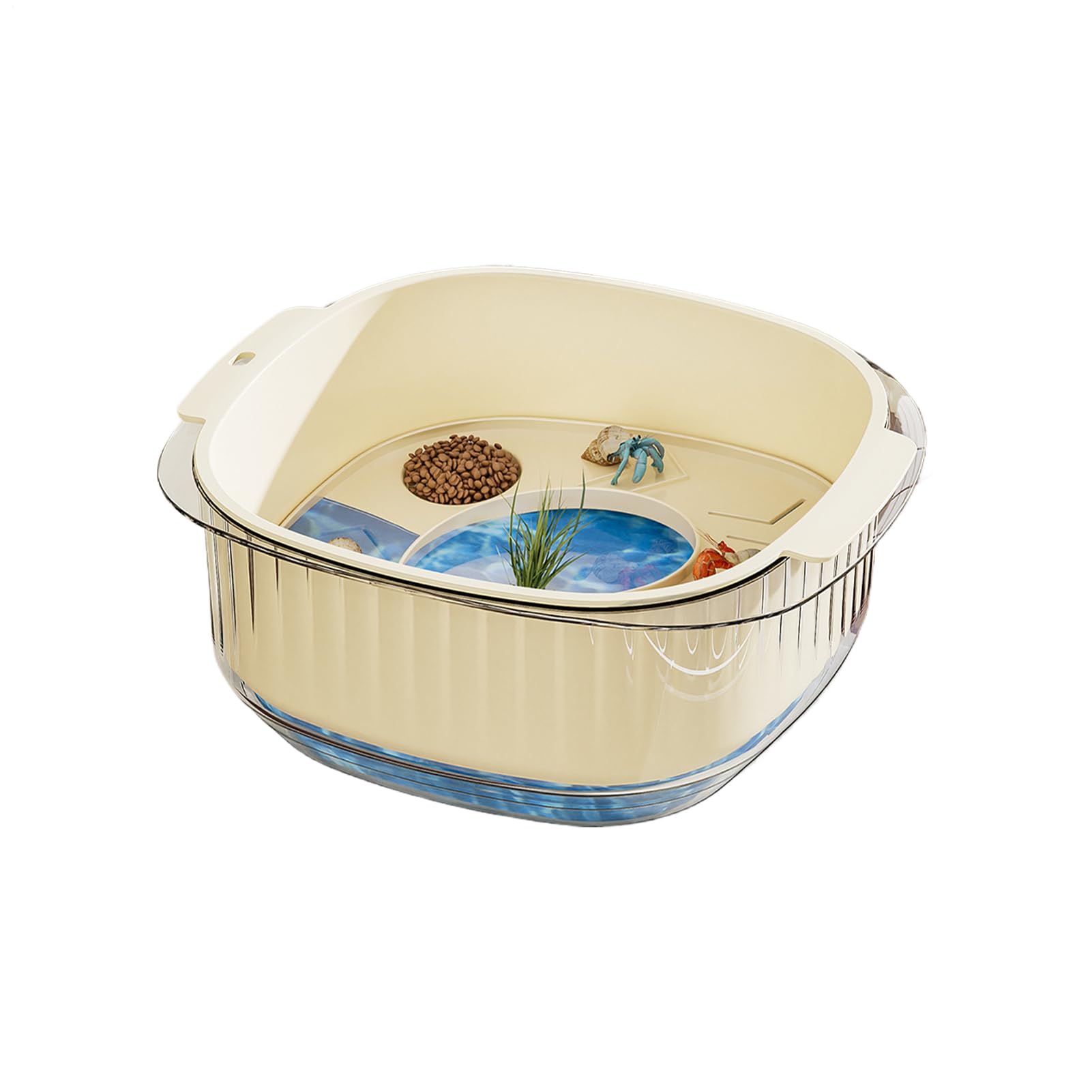 Terrarium pour petites tortues et reptiles avec zones multifonctions