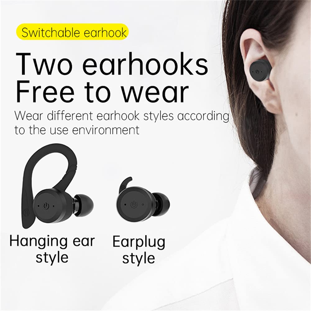 Cuffie Bluetooth con Microfono, Cuffie Wireless con Riduzione del Rumore, IPX7 Impermeabile, Auricolari Stereo Hi-Fi, per L'allenamento in Palestra,Rosa