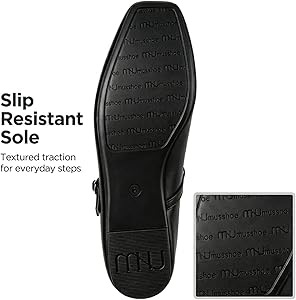 Amazon.com | MUSSHOE Square Toe Mary Jane Flats for Women