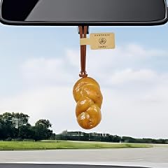 Alkaline Bread Car Mirror Hanging Accessories - Handmade Realistic Bread Car Rear View Mirror Charm - Cute Lucky