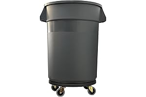 Sturdy Outdoor Trash Can with Wheels and Lid